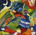 peinture tableau - Deux cavaliers et une silhouette allongée Wassily Kandinsky